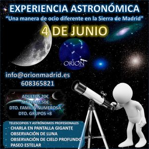 Experiencia astronomica Sierra de Madrid 4-6-2022