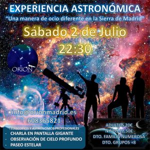 Experiencia astronómica en la Sierra de Madrid