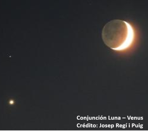 Luna cenicienta y Venus